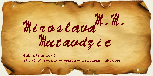 Miroslava Mutavdžić vizit kartica